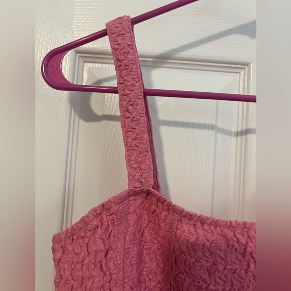 Pink Lily Taking It Back Pink Textured Tank Bodysuit - Picture 8 of 10